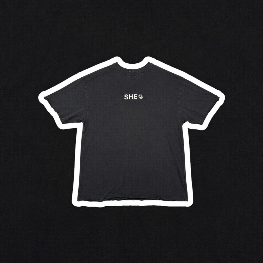 Darc Sport SHE Wolf Graphic Shirt S Black Limited Edition 539/1000 Distressed
